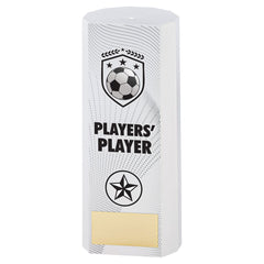White Plastic Filled Column Football Players Player Trophy