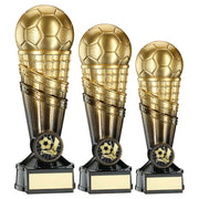 Gold/Black Filled Plastic Football Net Column with Plate by School Badges UK