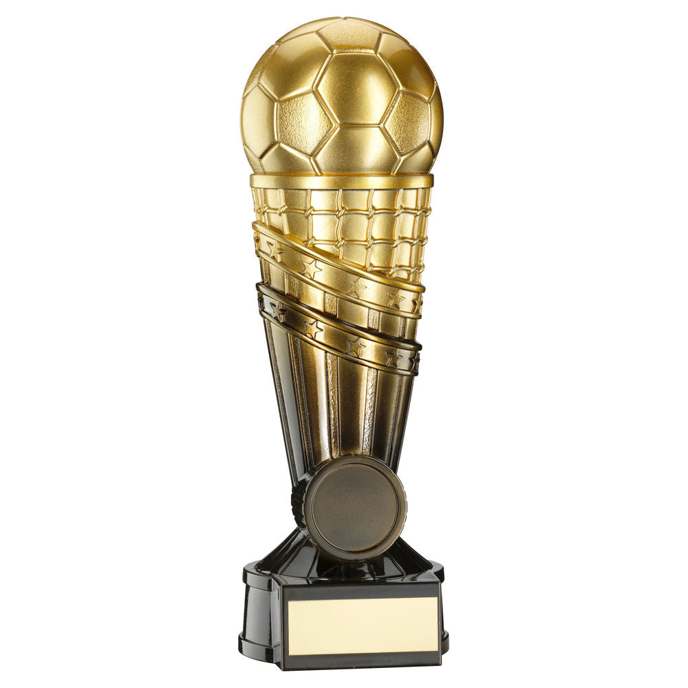 Gold/Black Filled Plastic Football Net Column with Plate - 152mm by School Badges UK