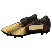 Filled Plastic Football Boot in Gold/Black with Plate - 6.75 x 2.75in by School Badges UK