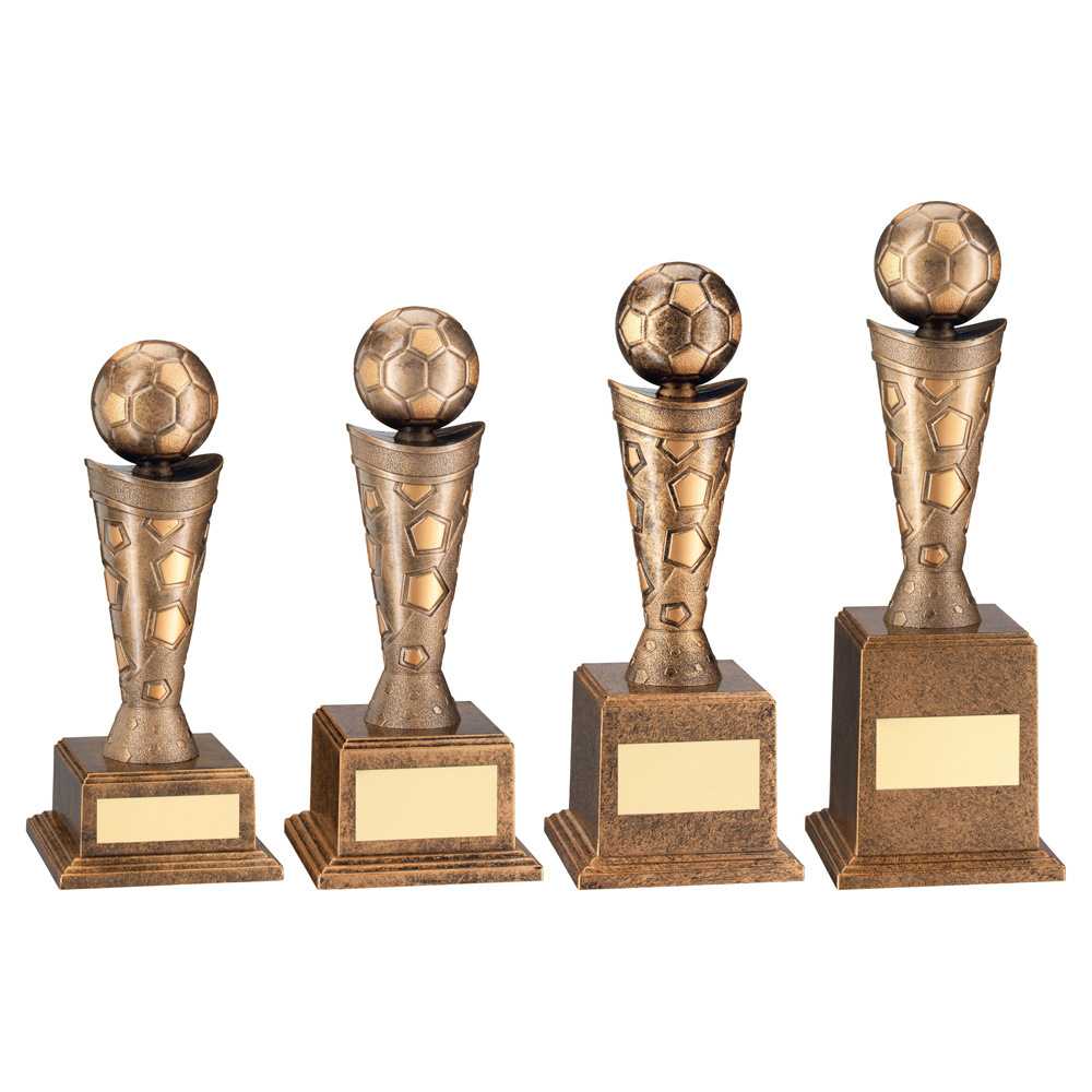 Bronze/Gold Plastic Football Figure on Base by School Badges UK