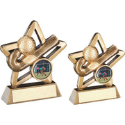 Bronze/Gold Hockey Mini Star with Plate by School Badges UK