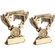 Bronze/Gold Hockey Mini Cup with Plate by School Badges UK