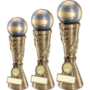 Bronze/Pewter/Gold Gaelic Football Leaf Column with Plate by School Badges UK