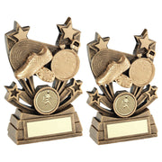 Bronze/Gold Shooting Star Series Athletics with Plate by School Badges UK