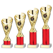 Gold/Red Plastic Sabre Cup Assembled on Marble by School Badges UK