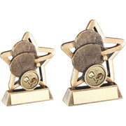 Bronze/Gold Table Tennis Mini Star with Plate by School Badges UK