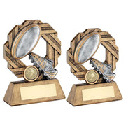 Bronze/Pewter/Gold Rugby Octo Ribbon Series with Plate by School Badges UK