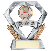 Pewter/Gold Generic Mini Diamond with Plate - 4in by School Badges UK