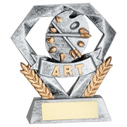 Pewter/Gold Art Mini Diamond with Plate - 4in by School Badges UK