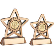 Bronze/Gold Resin Generic Mini Star with Plate - Takes 1in Centre by School Badges UK