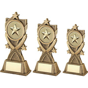 Bronze/Gold Generic 3 Star Wreath Series with Plate by School Badges UK