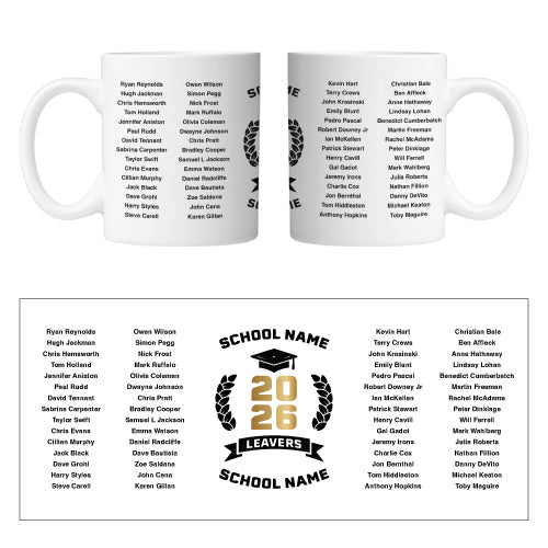 Personalised Leavers Mug up to 60 names