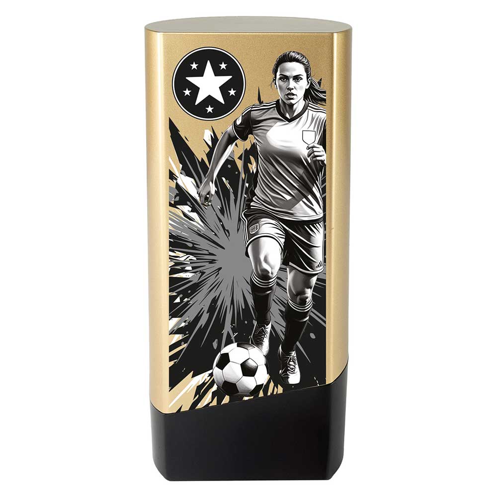 Prime Heavyweight Ladies Football Gold & Black Trophy