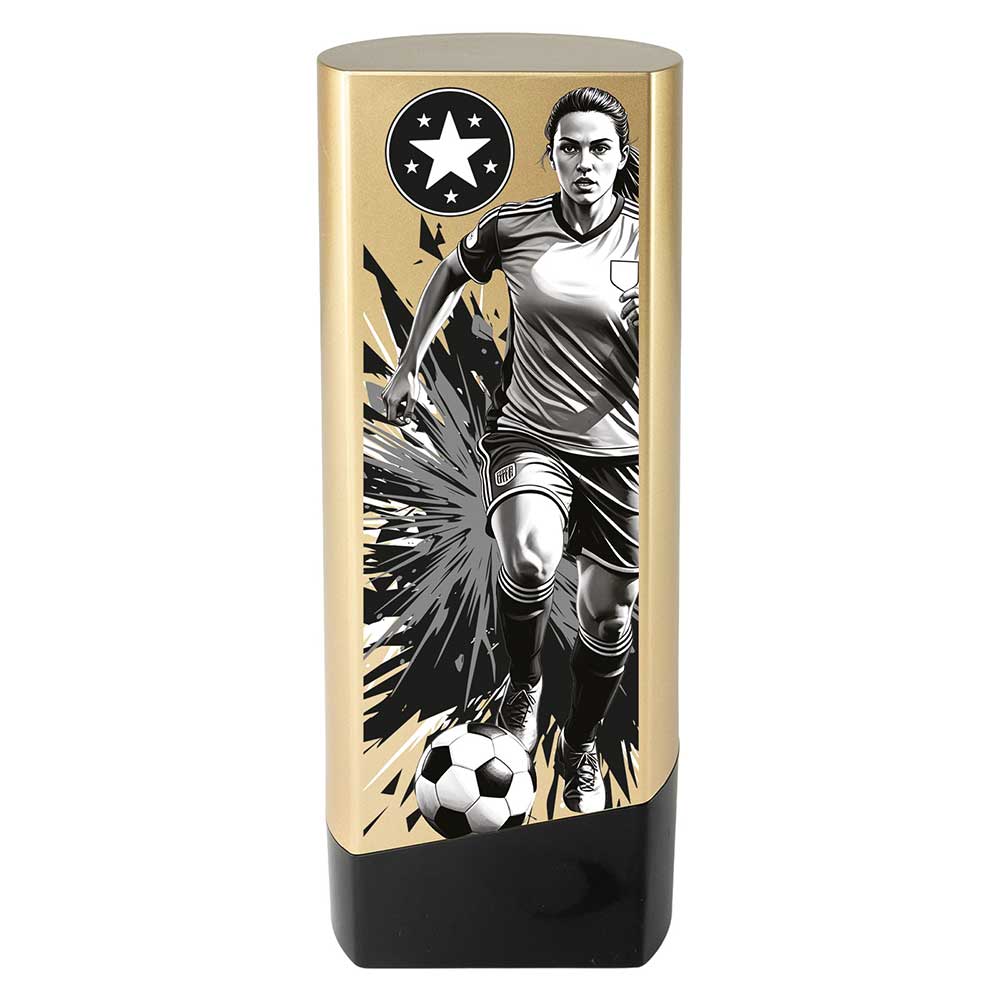 Prime Heavyweight Ladies Football Gold & Black Trophy