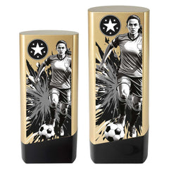 Prime Heavyweight Ladies Football Gold & Black Trophy