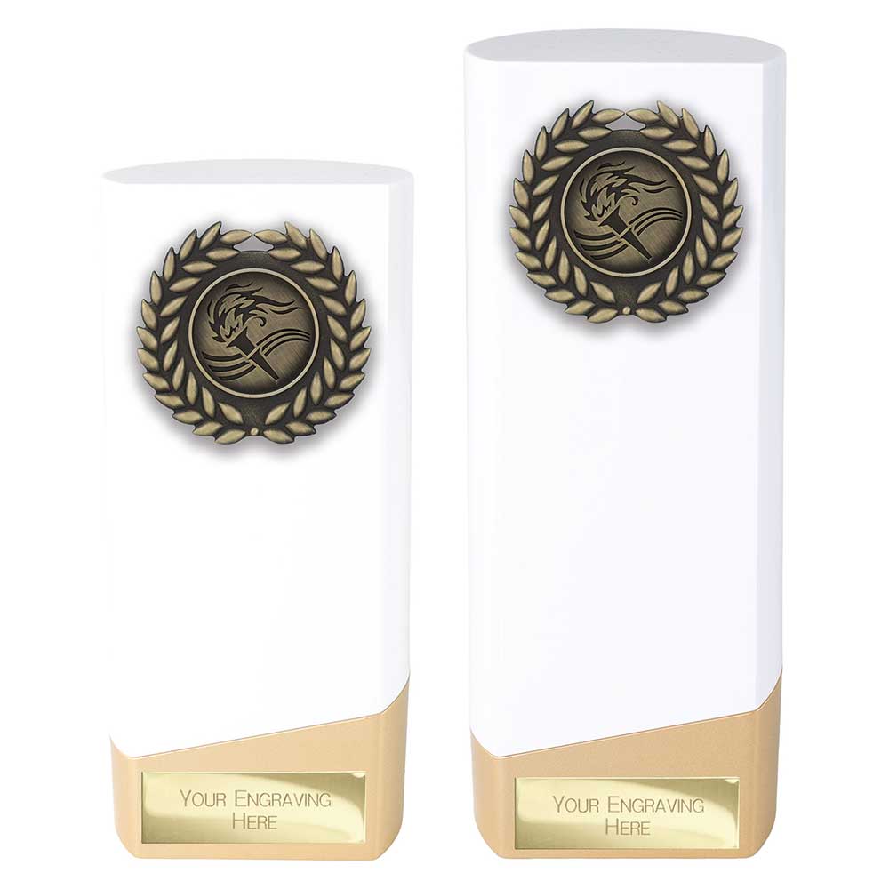 Prime Heavyweight Multisport White & Gold Trophy