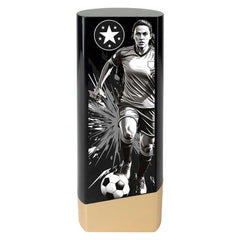 Prime Heavyweight Ladies Football Black & Gold Trophy