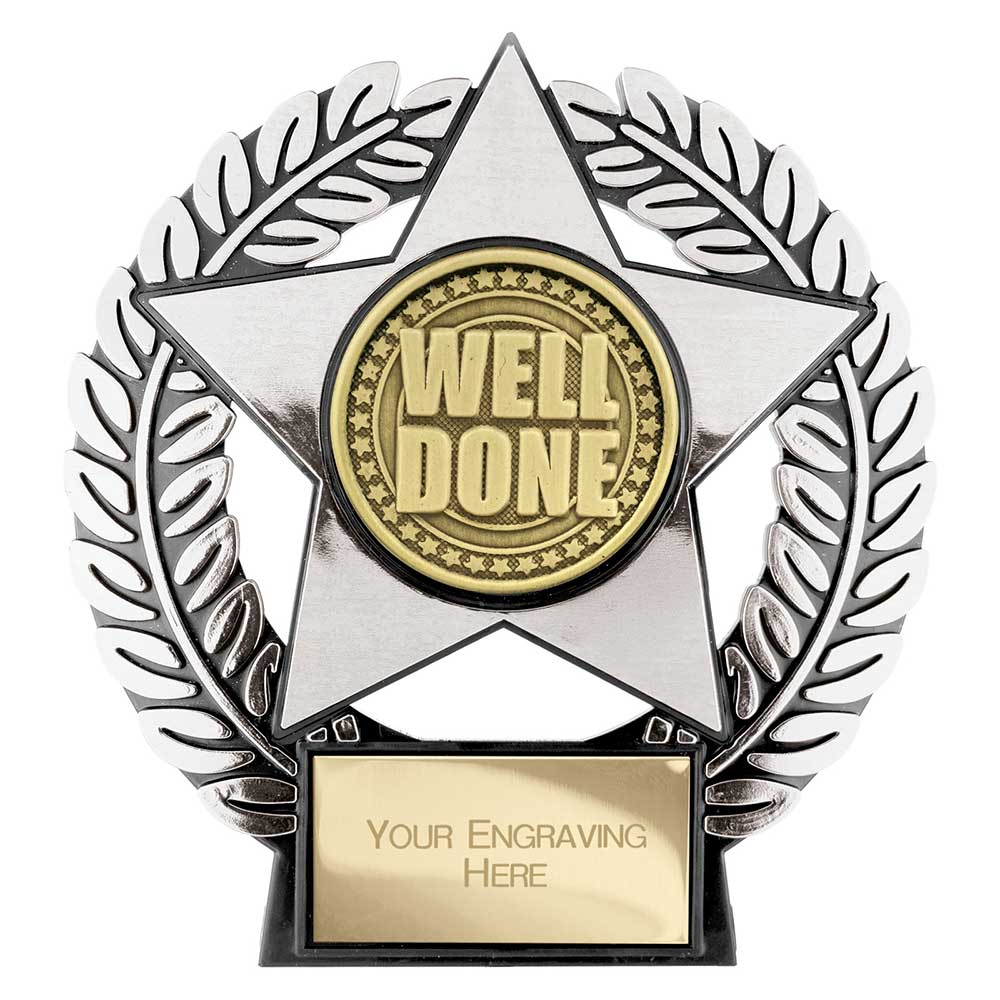 Emperor Star Well Done Plaque – Silver