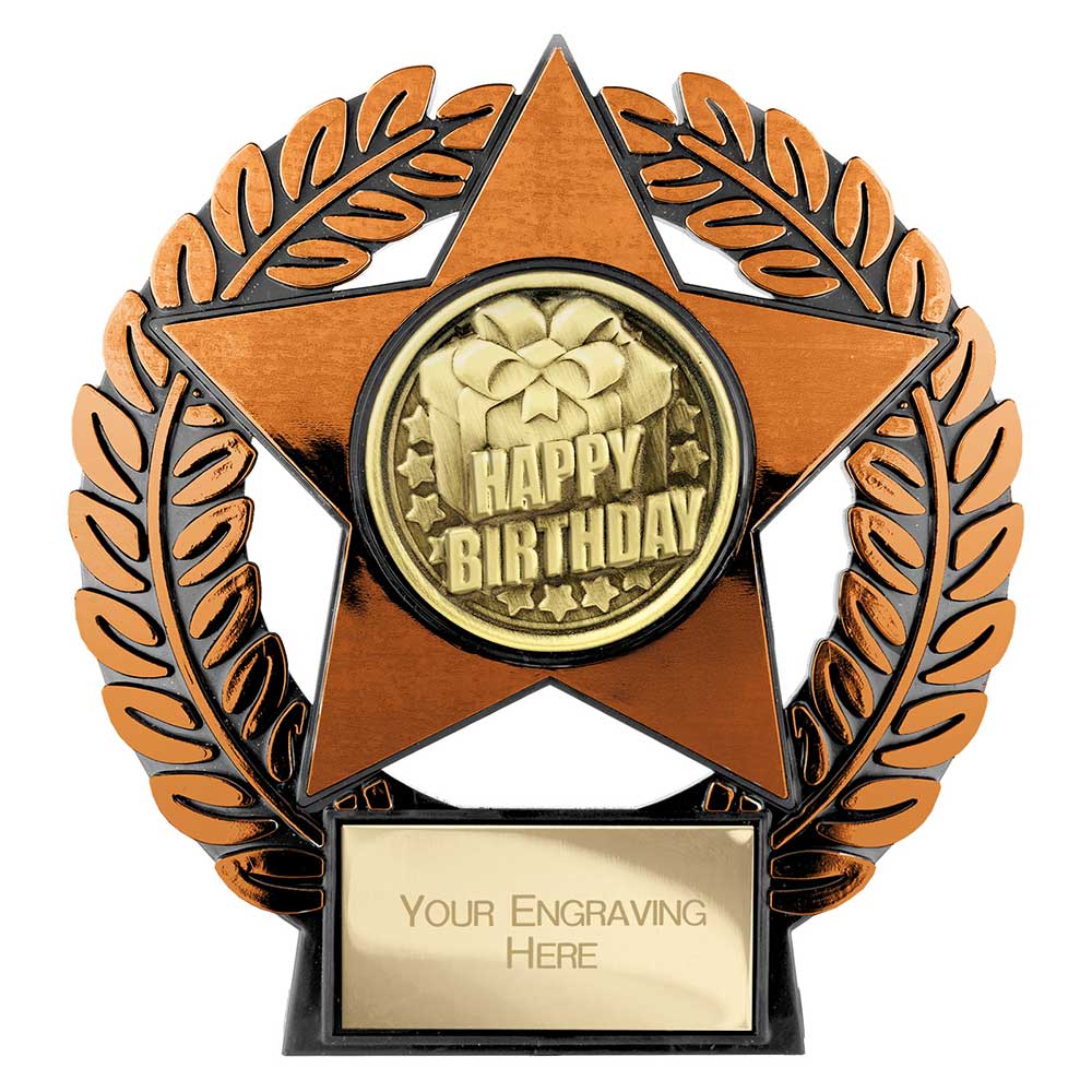 Emperor Star Happy Birthday Plaque – Bronze