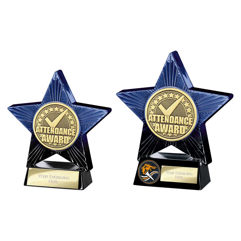 Superstar Attendance Award Trophy – Blue & Black