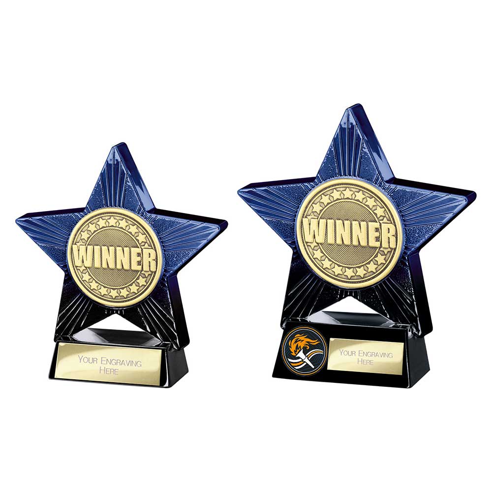Superstar Winner Award Trophy – Blue & Black