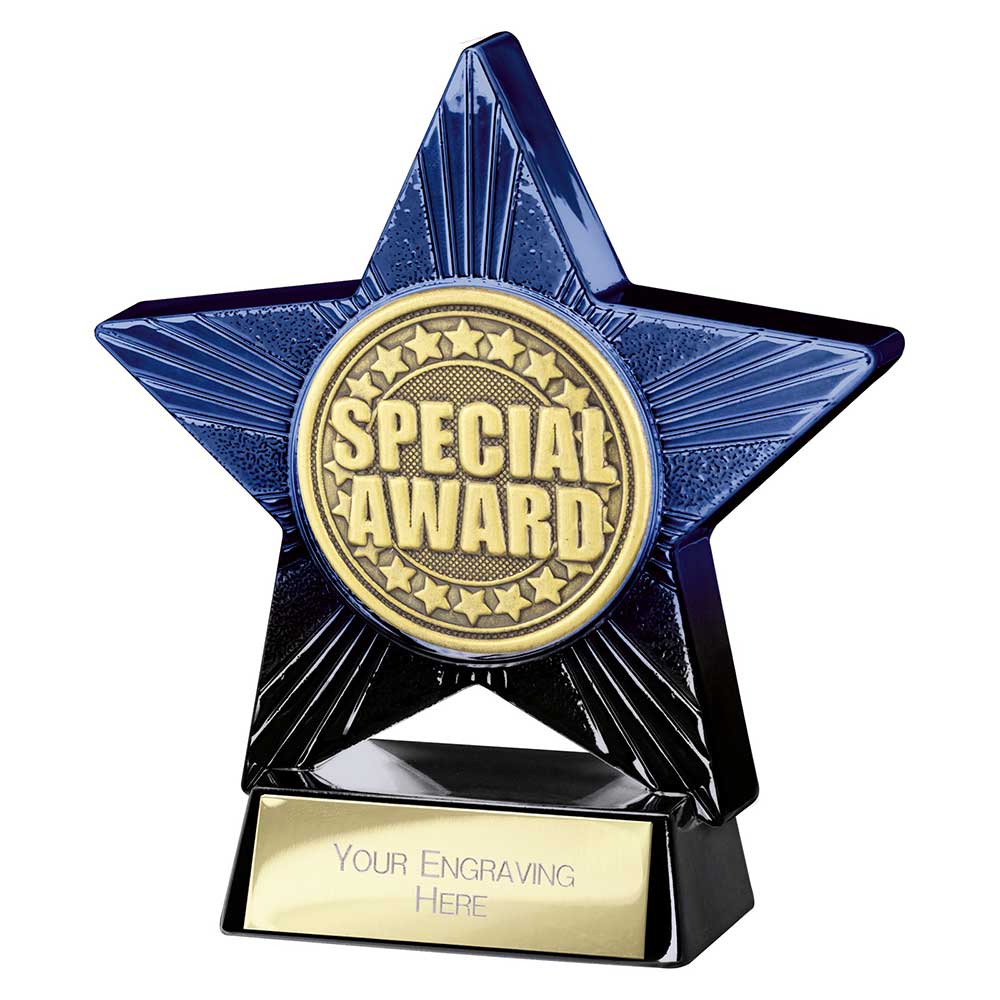 Superstar Special Award Trophy – Blue & Black 110mm