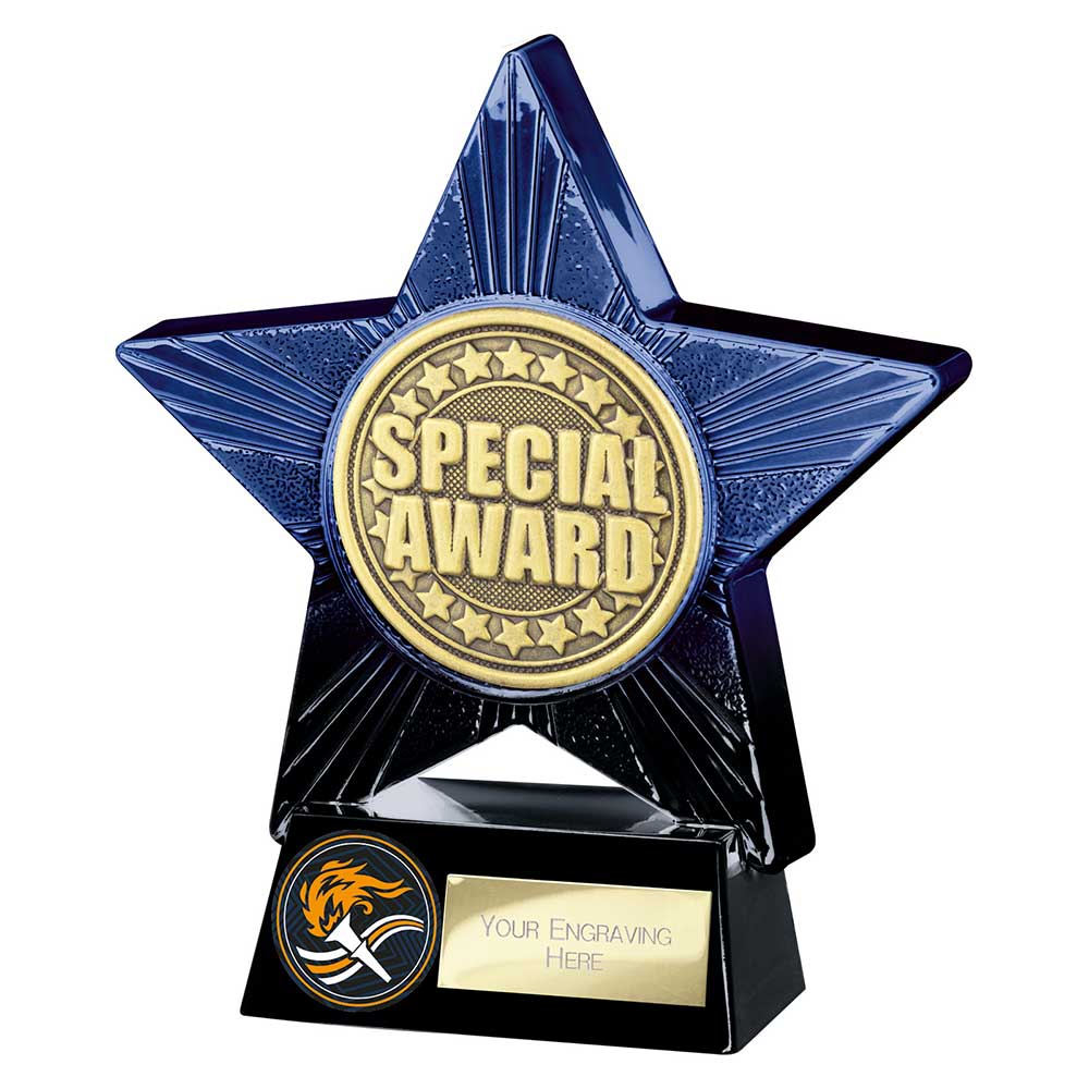 Superstar Special Award Trophy – Blue & Black 140mm