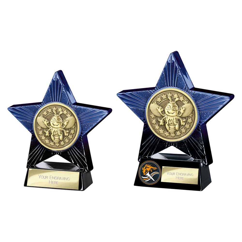 Superstar Bee Award Trophy – Blue & Black
