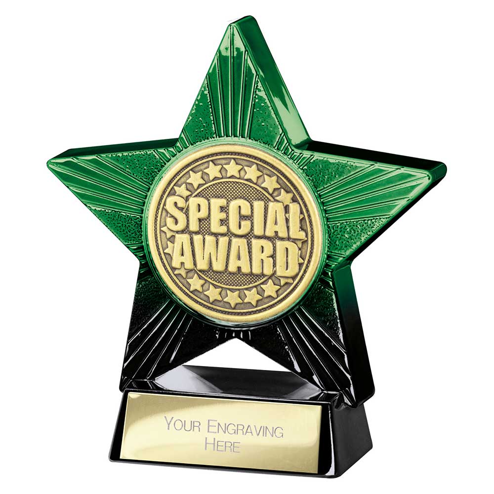 Superstar Special Award Trophy – Green & Black 110mm