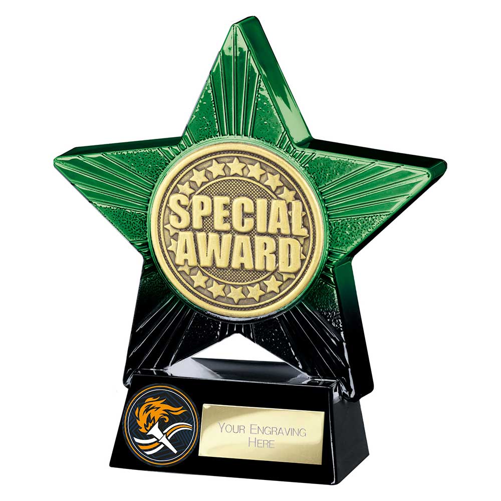Superstar Special Award Trophy – Green & Black 140mm