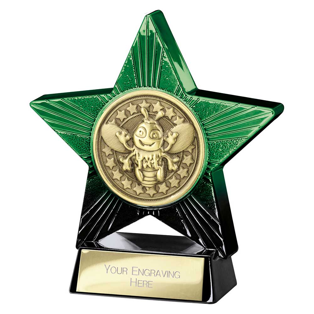 Superstar Bee Award Trophy – Green & Black 110mm