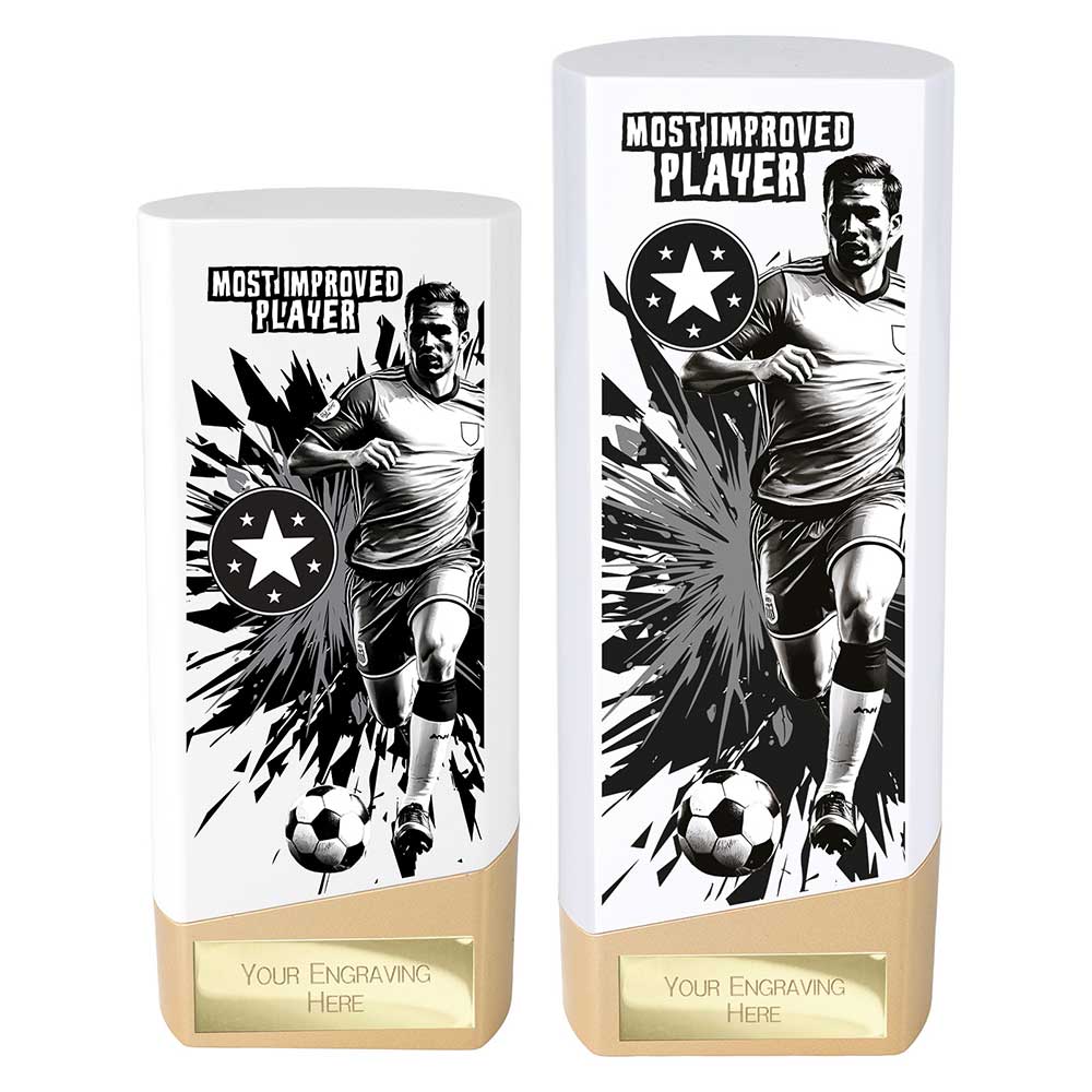 Prime Heavyweight Most Improved Player White & Gold Trophy