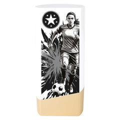 Prime Heavyweight Ladies Football White & Gold Trophy