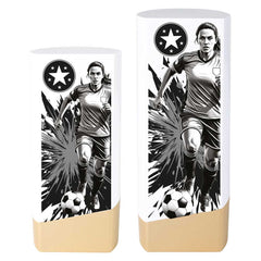 Prime Heavyweight Ladies Football White & Gold Trophy