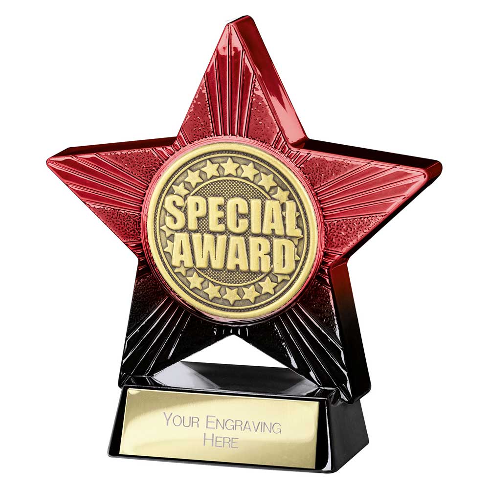 Superstar Special Award Trophy – Red & Black 110mm