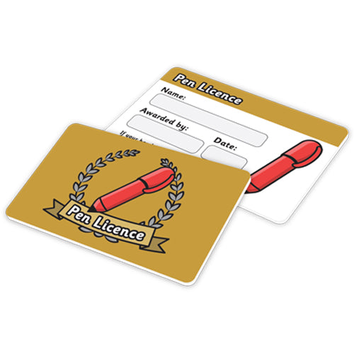 Pen Licence Card by School Badges UK