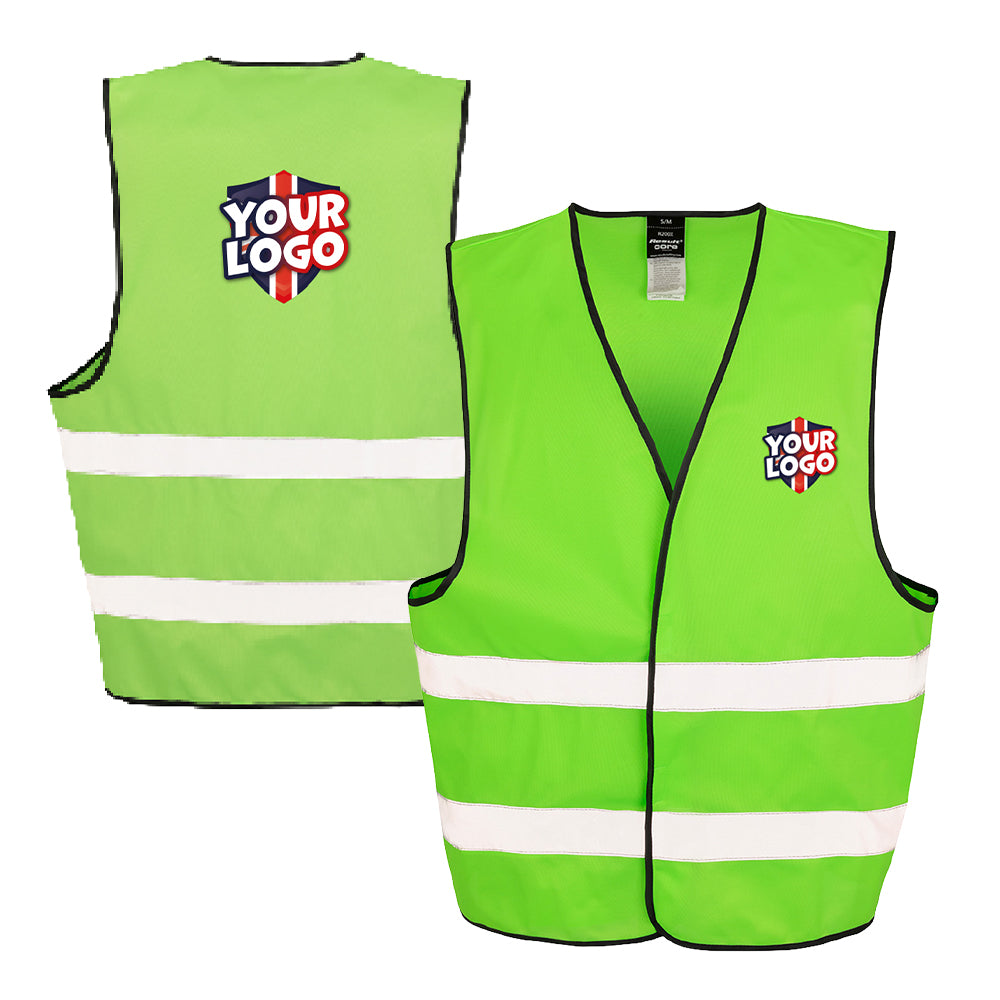 Personalised Adults Hi-Vis Jacket Green by School Badges UK