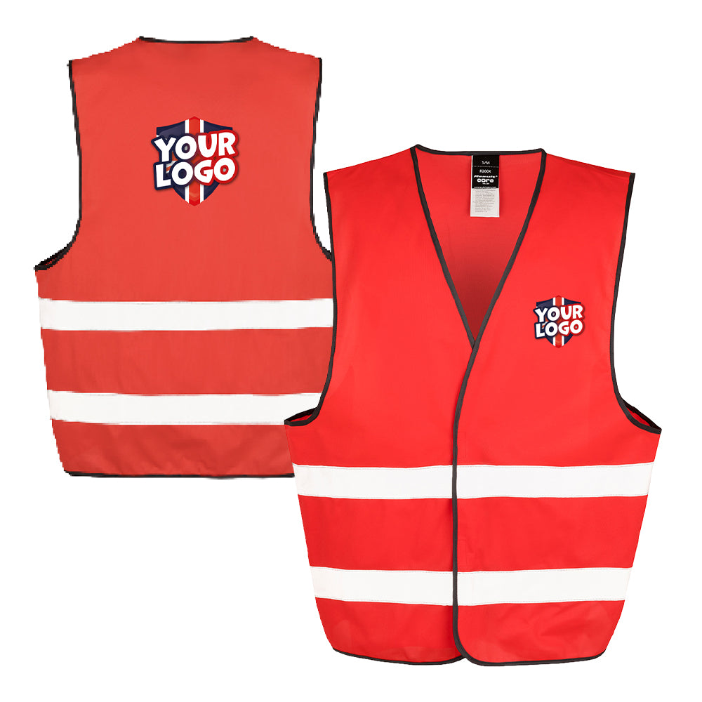 Personalised Adults Hi-Vis Jacket Red by School Badges UK