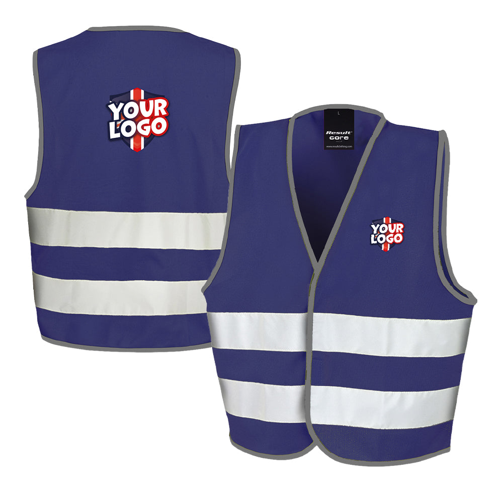 Personalised Childs Hi-Vis Jacket Navy by School Badges UK