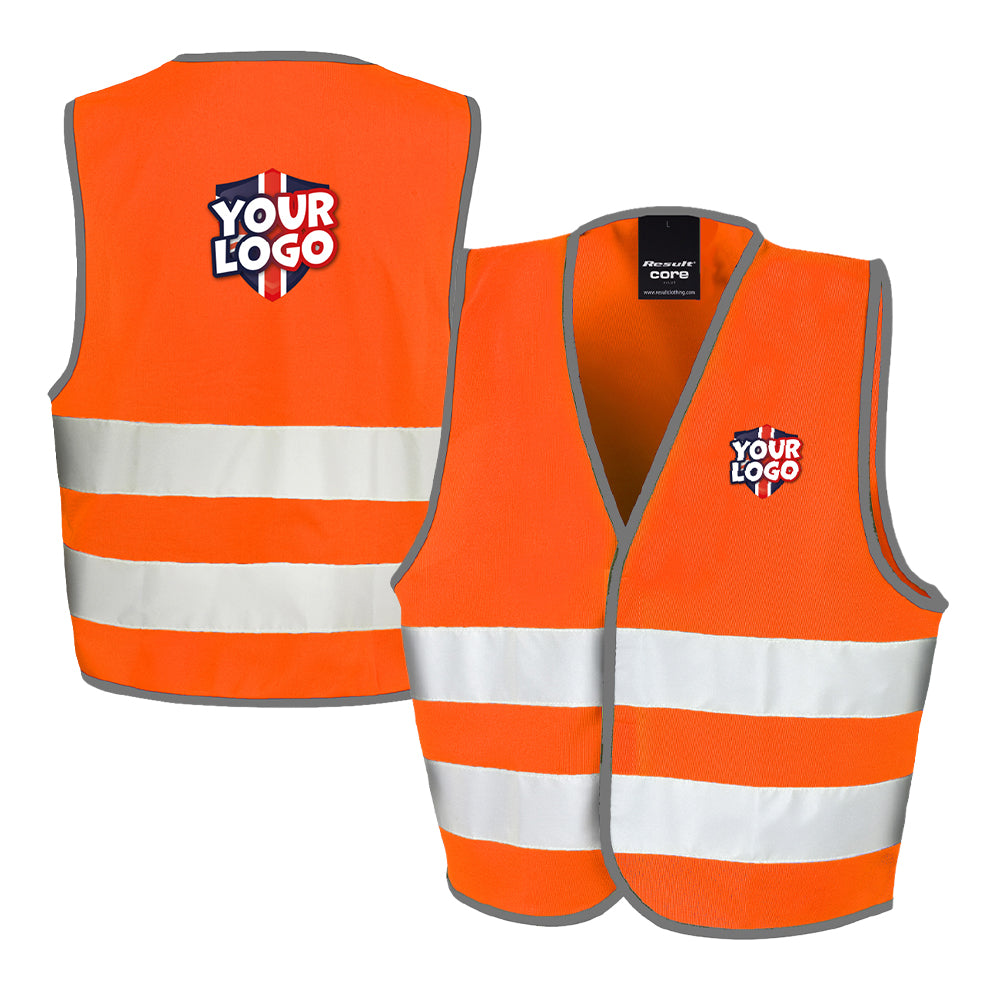 Personalised Childs Hi-Vis Jacket Orange by School Badges UK