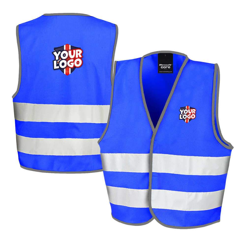 Personalised Childs Hi-Vis Jacket Royal Blue by School Badges UK