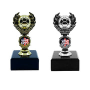 Personalised Football Trophy with Marble Base