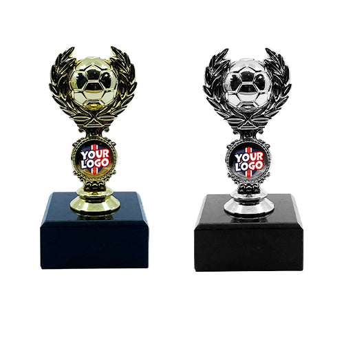 Personalised Football Trophy with Marble Base
