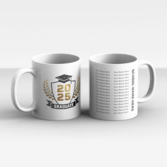 Personalised Graduate Mug up to 30 names by School Badges UK