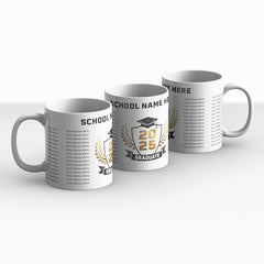 Personalised Graduate Mug up to 60 names by School Badges UK
