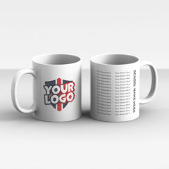 Personalised Graduate Mug with Logo and up to 30 names by School Badges UK