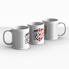 Personalised Graduate Mug with Logo and up to 60 names by School Badges UK
