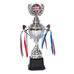 Personalised Silver Laurel Cup Trophy by School Badges UK