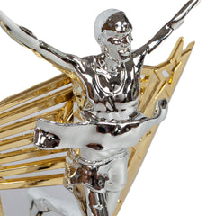 Running Silver & Gold Trophy Zoomed by School Badges UK